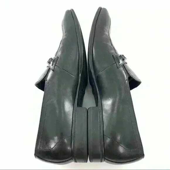 Boss Hugo Boss mens Carl loafers size 9 black leather horsebit main image 5